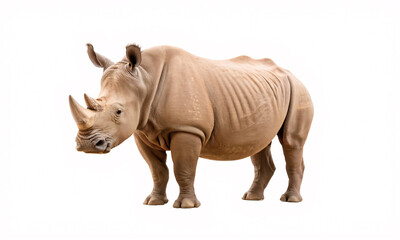 Fototapeta premium rhinoceros isolated on white background