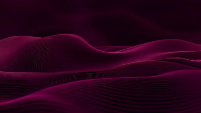 A beautiful abstract wave background with a smoke texture effect in dark maroon color, creating a smooth and elegant visual