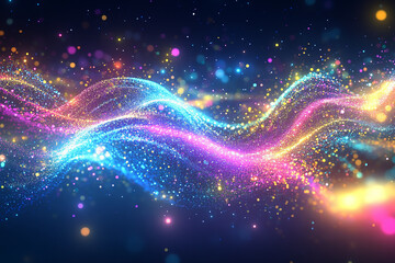 Obraz premium abstract colorful particles background