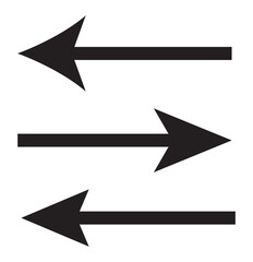 Long arrow icon vector set . long black arrow with different arrows . arrow vector .