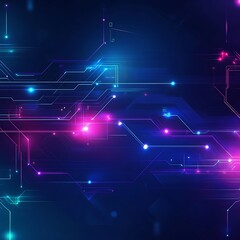 Obraz premium Vibrant technology background with blue and purple circuit board aesthetics.