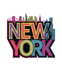 Vector New York city typography t shirt design