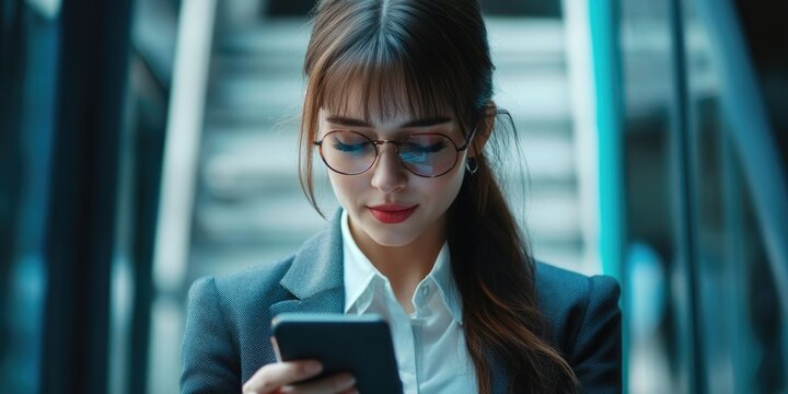 Busy Professional Multitasking with Phone