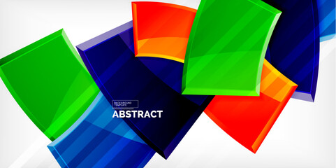 Vector abstract color geometric shapes. Illustration For Wallpaper, Banner, Background, Card, Book Illustration, landing page