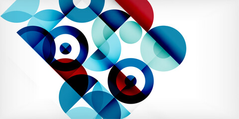 Colorful circle abstract background. Template for wallpaper, banner, presentation, background