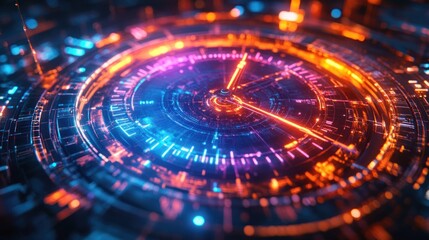 Abstract Futuristic Clock