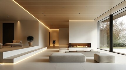 Modern Minimalist Living Room Interior Design