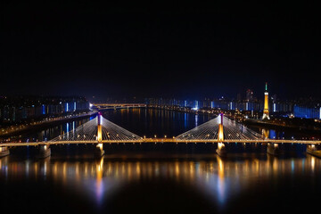 Fototapeta premium night view of the bridge