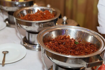 raditional Sri Lankan rice and curry, showcasing a variety of colorful vegetables, spiced curries, and fragrant rice. A perfect representation of Sri Lankan cuisine