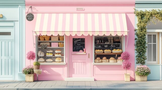 Charming Pink Bakery Shop