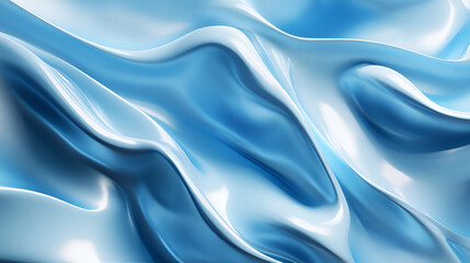 Fototapeta premium A vivid blue abstract pattern weaves its way across a fabric canvas, captivating the viewer with its mesmerizing beauty ,abstract blue background with smooth lines and waves 