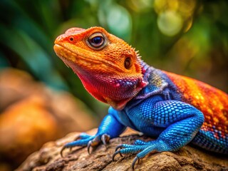 Obraz premium Vibrant Agama Lizard for Sale in a Captivating Natural Habitat Ideal for Reptile Enthusiasts