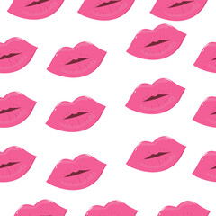 Pink mouth design pattern