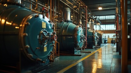 Industrial Machinery in a Factory Setting