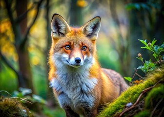 Obraz premium Vibrant and Diverse Backgrounds Featuring Beautiful Foxes in Their Natural Habitat and Environment