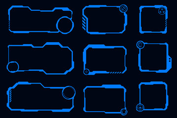 Abstract technology futuristic frame element. HUD sci-fi design.