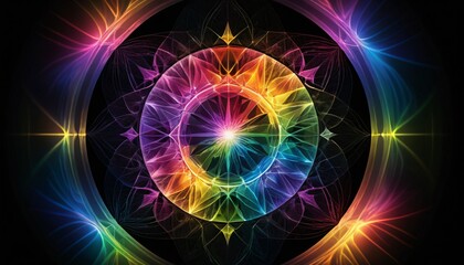 Prism Light Refractions simple illustration