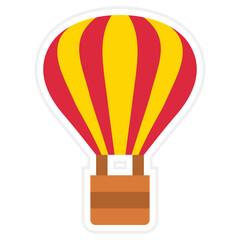 Obraz premium Hot air balloon Icon