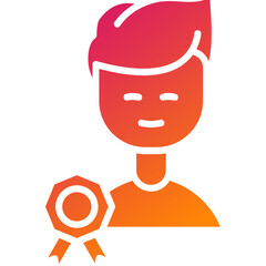 Employee Of The Month Vector Icon Design