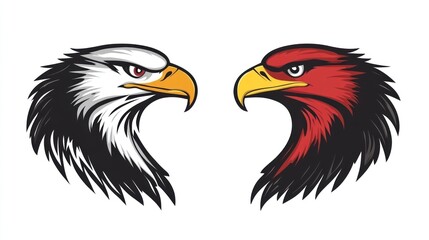 Obraz premium Two Eagle Heads