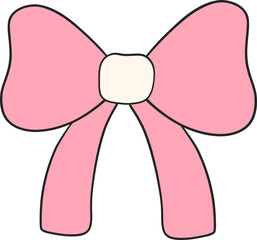 Retro Coquette  Girly Flat Design in Pink - Chic, Stylish, and Aesthetic Artwork for Feminine and Cozy Decor