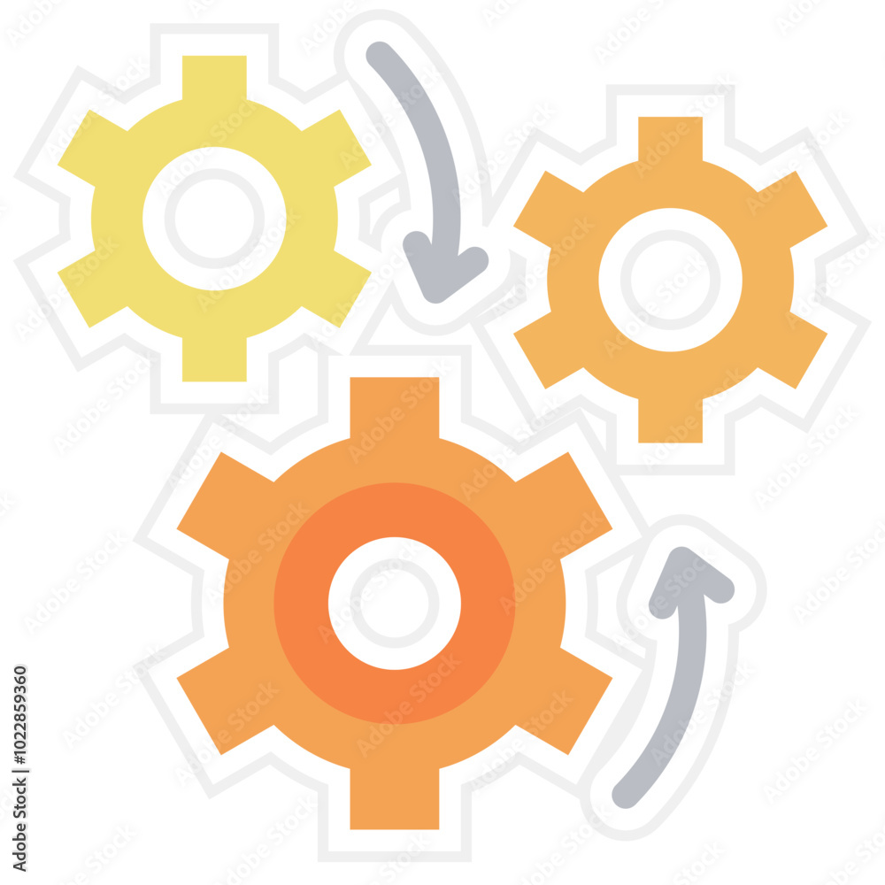 Sticker Gear Icon