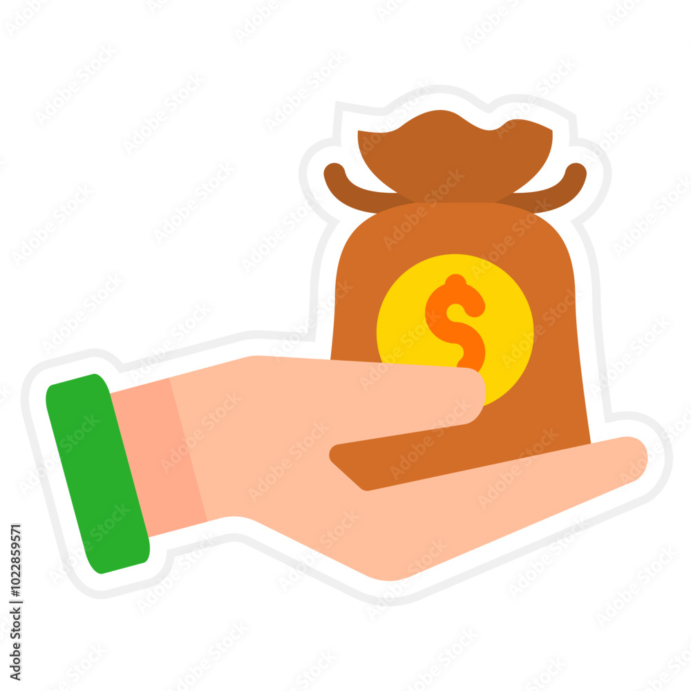 Sticker Hand Icon