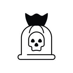 Skull Bag vector icon