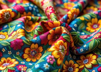 Vibrant Calico Fabric Textures for Crafting, Sewing Projects, and Home Decor Inspirations