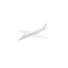 Paper plane isolated on white background