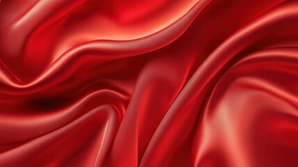 Obraz premium Red satin fabric texture, smooth and flowing