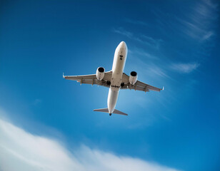 Obraz premium Dynamic Illustration of an Airplane Flying in the Sky