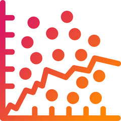 Scatter Graph Vector Icon Design