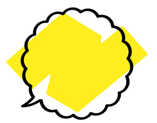 マーカーラインのある吹き出し　2