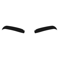 Brows icon vector. Eyebrow illustration sign. Forehead symbol or logo.