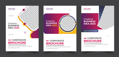 Abstract company profile annual report brochure cover or book cover template