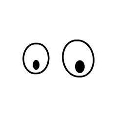 Cartoon eyes icon vector. Halloween eyes illustration sign. Eyes symbol or logo.
