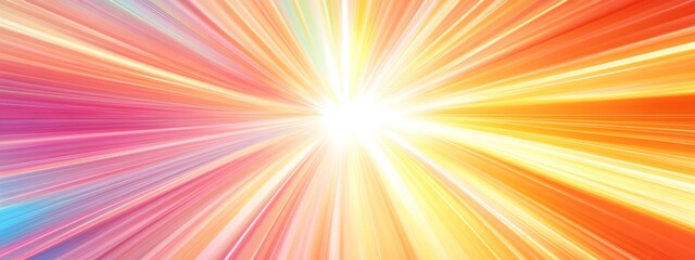 Fototapeta premium A vibrant burst of rainbow colors, radiating outward from the center in an explosion effect