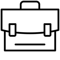 Briefcase Icon, Black And White Outline Icon Symbol