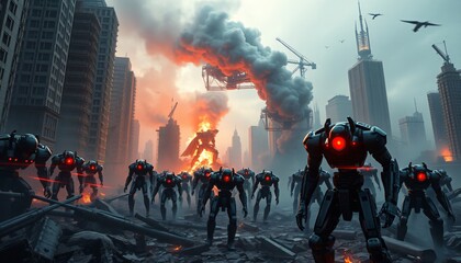 robot uprising attacking the world