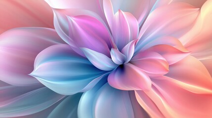 Fototapeta premium Colorful abstract flower design with soft gradients