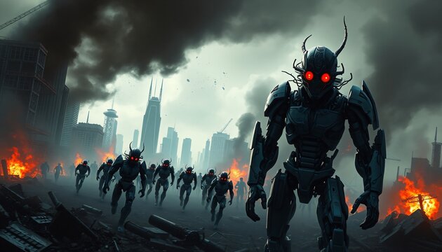 robot uprising attacking the world