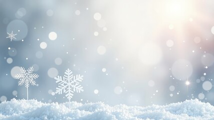 Fototapeta premium christmas background with snowflakes