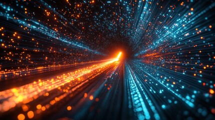 Naklejka premium Abstract Tunnel of Light