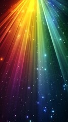 A vibrant burst of rainbow colors, radiating outward from the center in an explosion effect