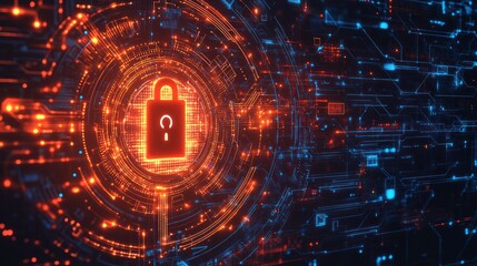 Obraz premium Cyber Security and Data Protection