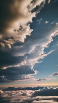 layers of rolling clouds