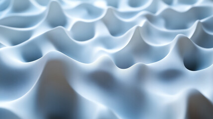 Obraz premium White futuristic background. Repeating rows of abstract waves 