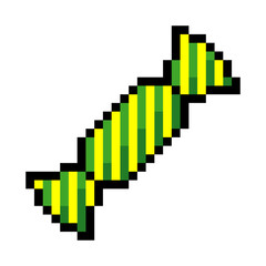 Obraz premium Sweet candy in pixel art style