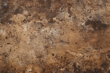 Processed collage old dry brown clay surface texture. Background for banner, backdrop or texture